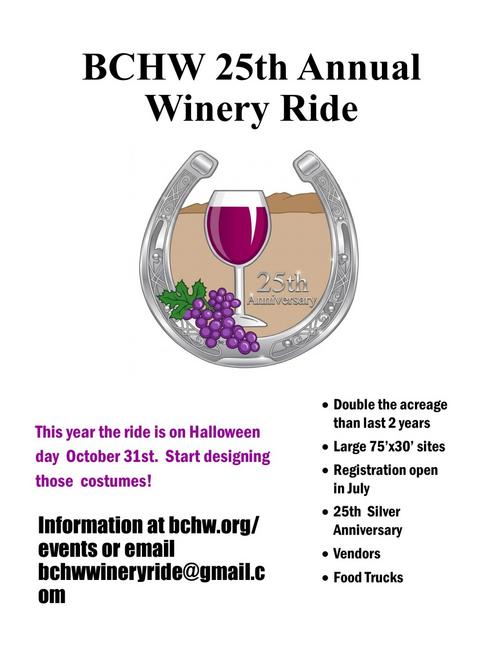 2026 25th Annual Winery Ride