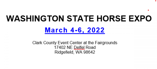 Washington State Horse Expo Washington State Horse Expo